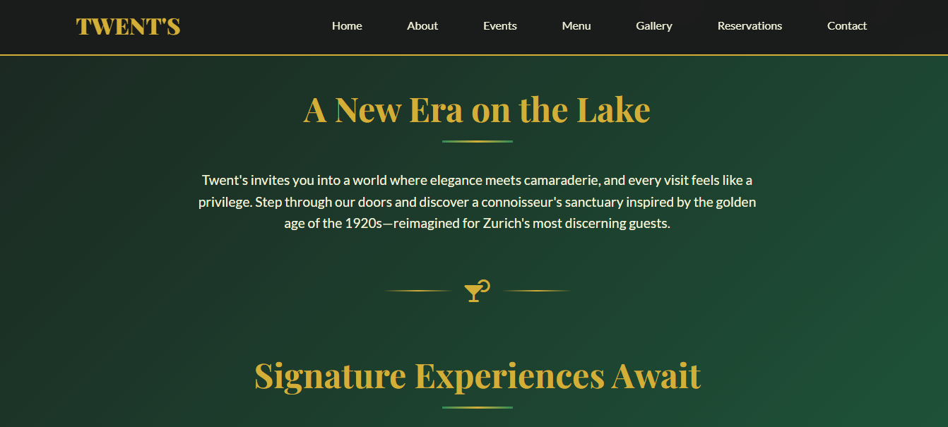 Twent Lounge Website